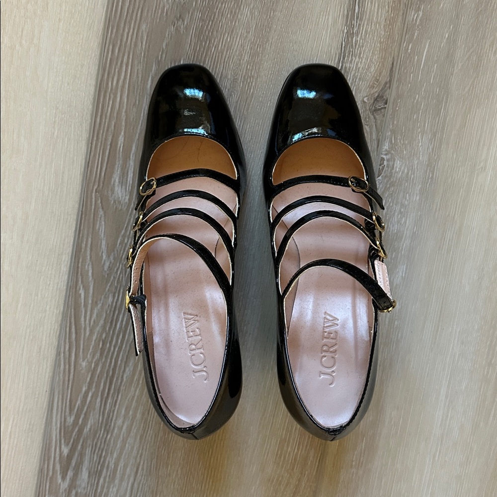 J Crew Maisie Multi Strap Heels in Patent Leather - Picture 2 of 9